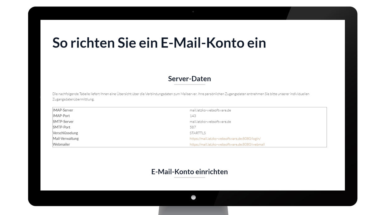 So richten Sie ein E-Mail-Konto ein