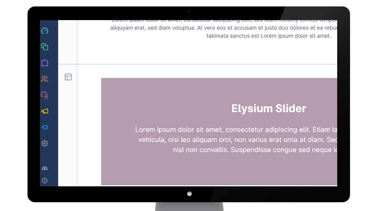 Elysium-Slider einrichten