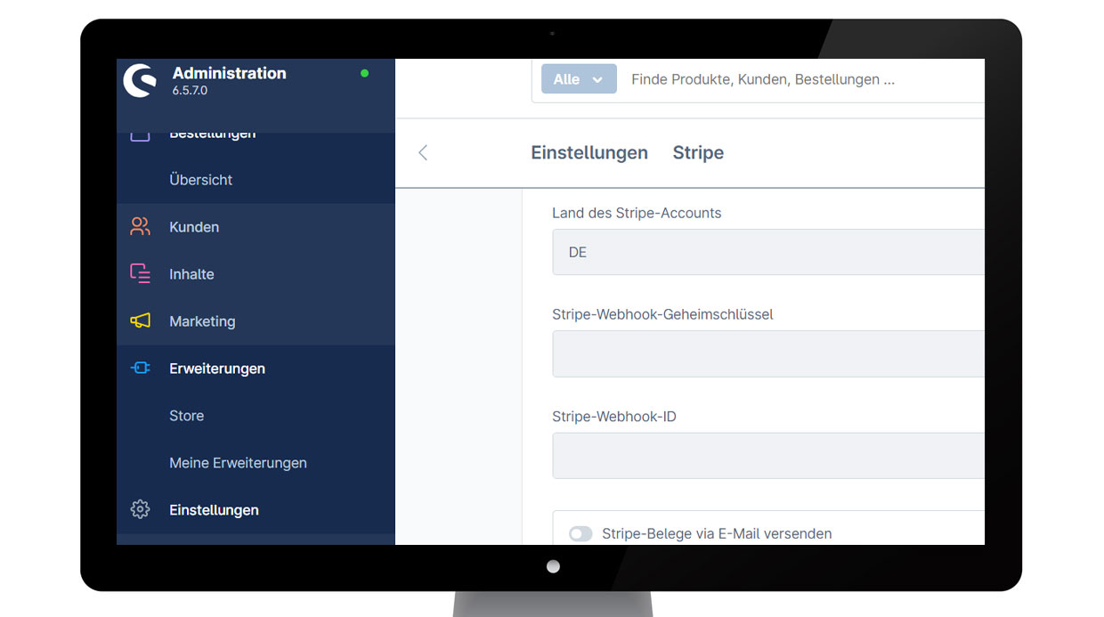 API-Schlüssel in Stripe anlegen